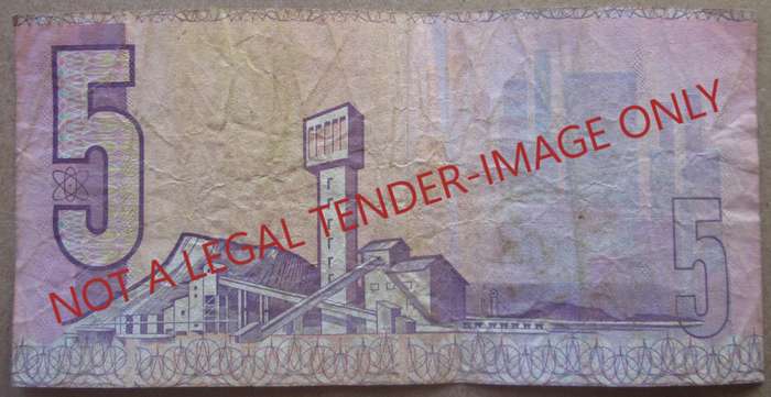 Five Rand South Africa Serial Nr CE9143981