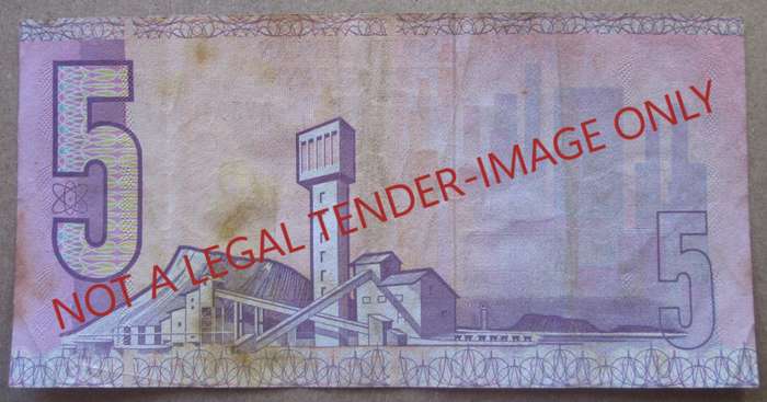 Five Rand South Africa Serial Nr AV3942904
