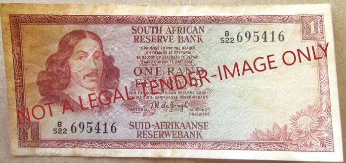 One Rand South Africa Serial Nr B522 695416