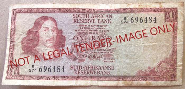 One Rand South Africa Serial Nr B574 696484