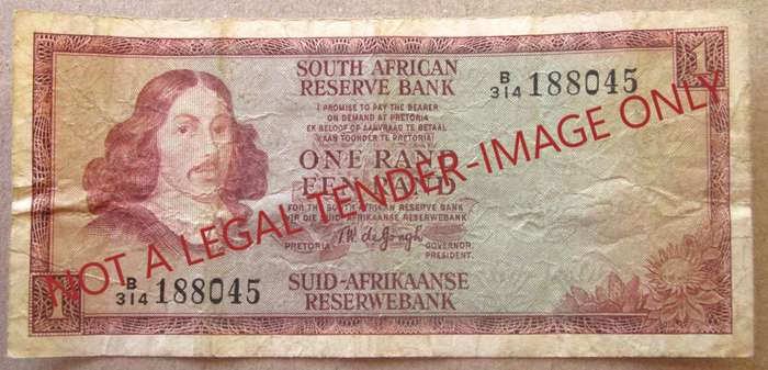 One Rand South Africa Serial Nr B314 188045