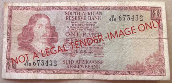 One Rand South Africa Serial Nr B416 673432