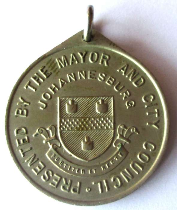 1949 The Mayor and City Council Johannesburg Medal