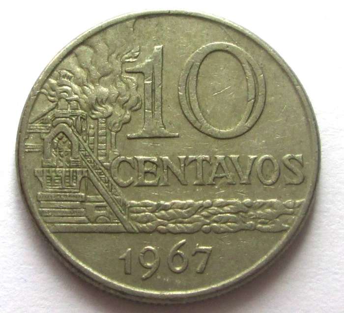 1967 Brasil 10 Centavos