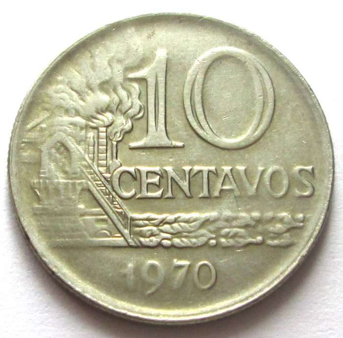 1970 Brasil 10 Centavos