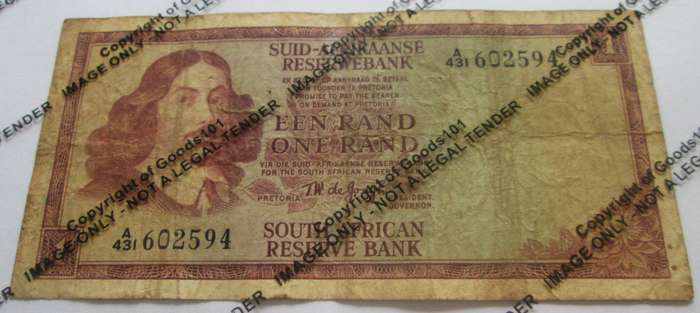 One Rand Republic of South Africa Serial Nr A431 602594