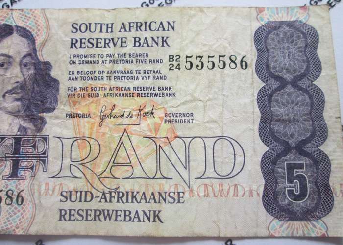 Five Rand Republic of South Africa Serial Nr B224 535586