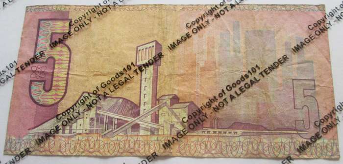 Five Rand Republic of South Africa Serial Nr B624 261579