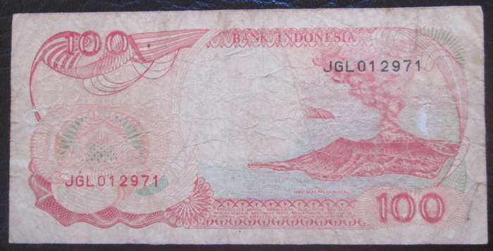 1992 Indonesia 100 Rupiah Serial No JGL 012971