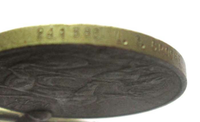 King George WWII 1939 - 1945 Service Medal Name L G Crooke No 241580