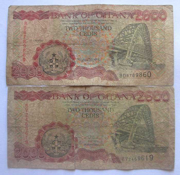 2000 Cedis Ghana 2000 and 2002