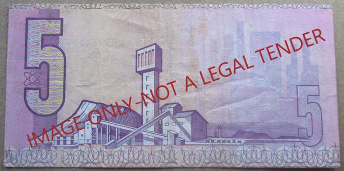 Five Rand South Africa Serial Nr CH9714267