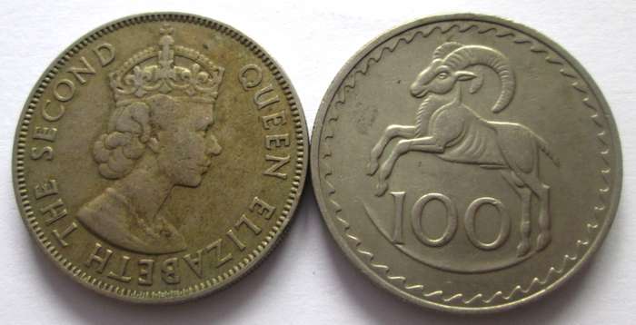 100 Mils Cyprus 1955 + 1979