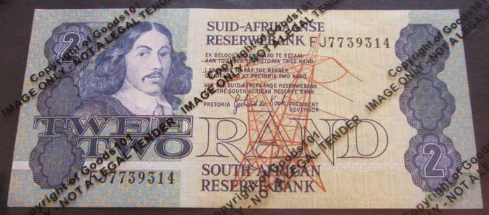 Two Rand Republic of South Africa Serial Nr FJ7739314