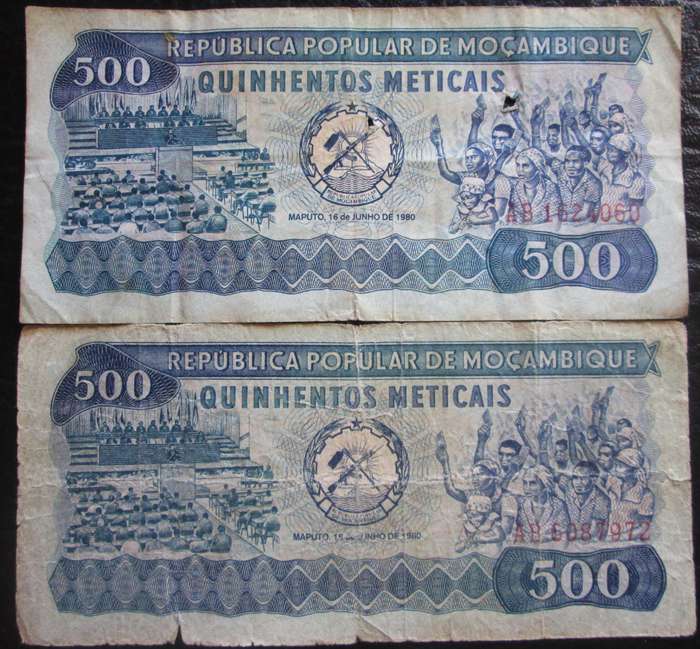 1980 Mozambique 500 Meticais