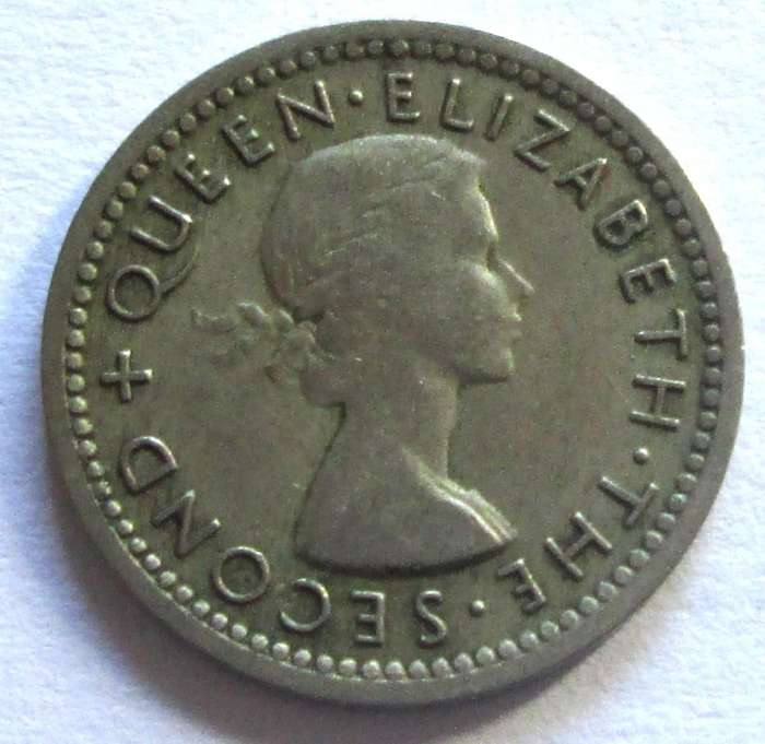 1955 Rhodesia and Nyasaland 3 Pence