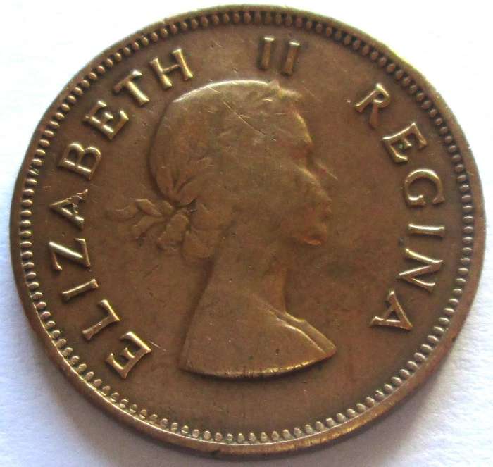 1953 Union of South Africa Half Penny