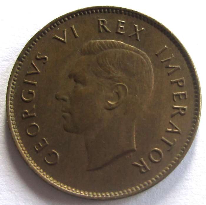 1944 Union of South Africa Quarter Penny