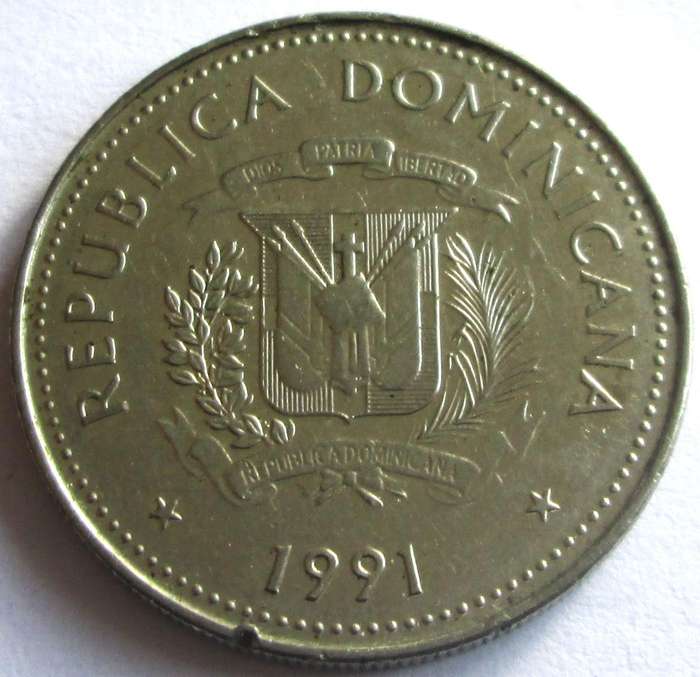 1991 Dominican Republic 25 Centavos