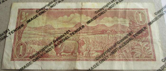 One Rand Republic of South Africa Serial Nr B371 384369