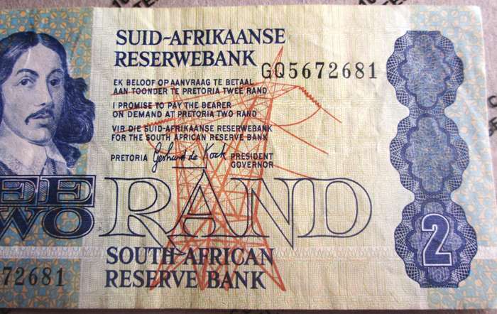 Two Rand Republic of South Africa Serial Nr GQ5672681