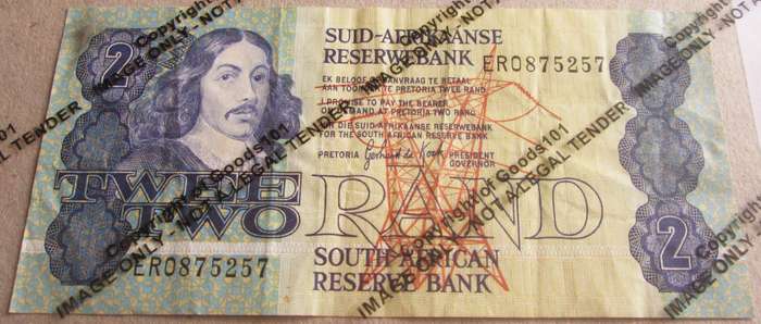 Two Rand Republic of South Africa Serial Nr ER0875257