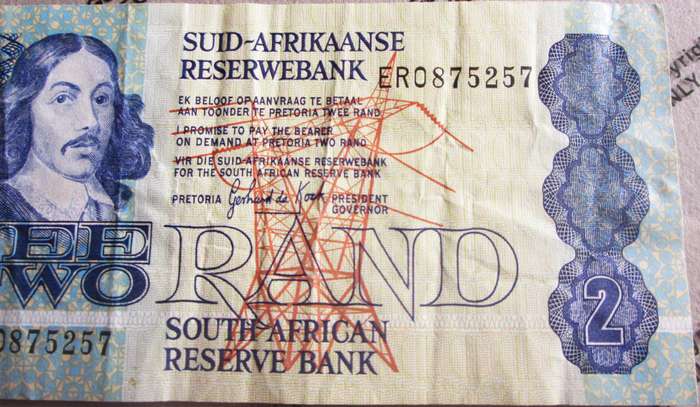 Two Rand Republic of South Africa Serial Nr ER0875257
