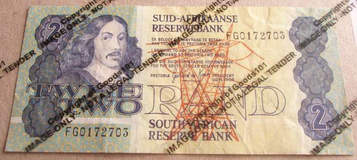 Two Rand Republic of South Africa Serial Nr FG0172703