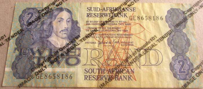 Two Rand Republic of South Africa Serial Nr GE8658186