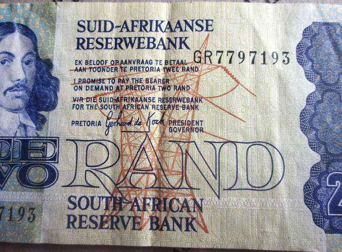 Two Rand Republic of South Africa Serial Nr GR7797193
