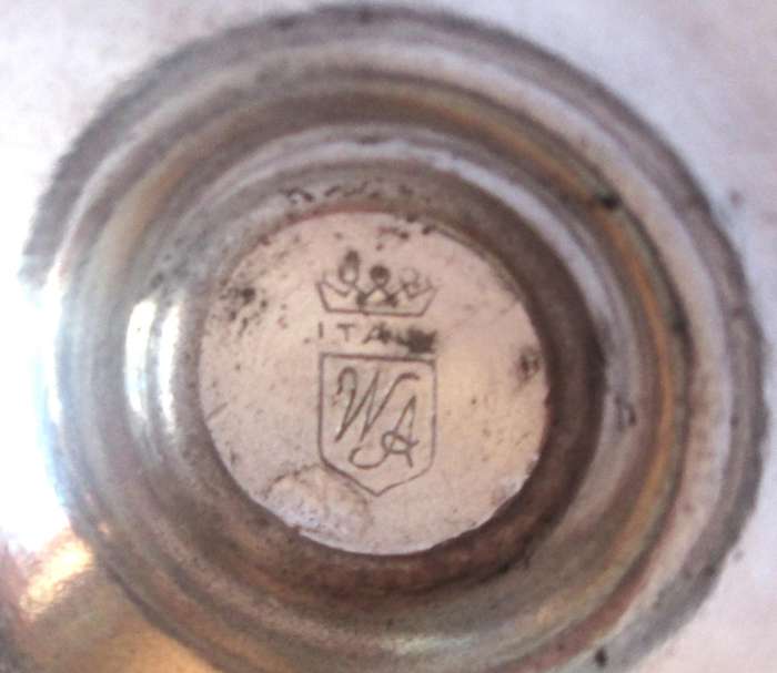 William Adams Silver Plated Goblets Wine Cup made in Italy