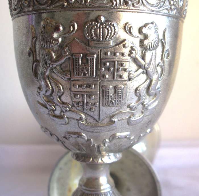Silver Plated Crest Goblets Wine Cups