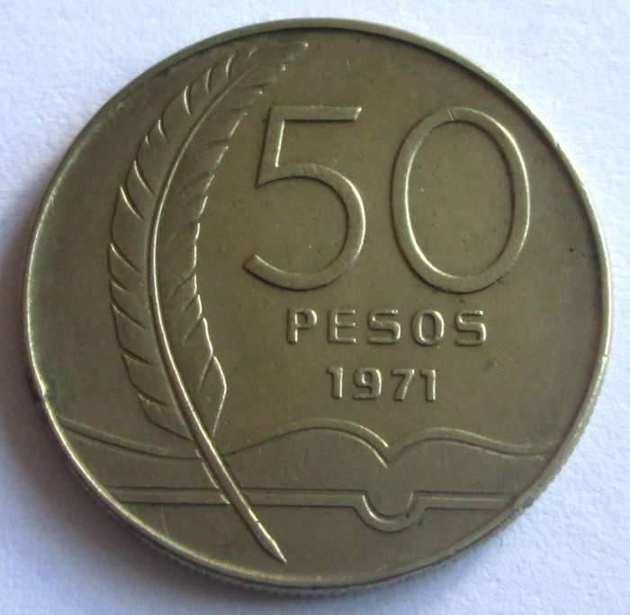 1971 Uruguay 50 Pesos