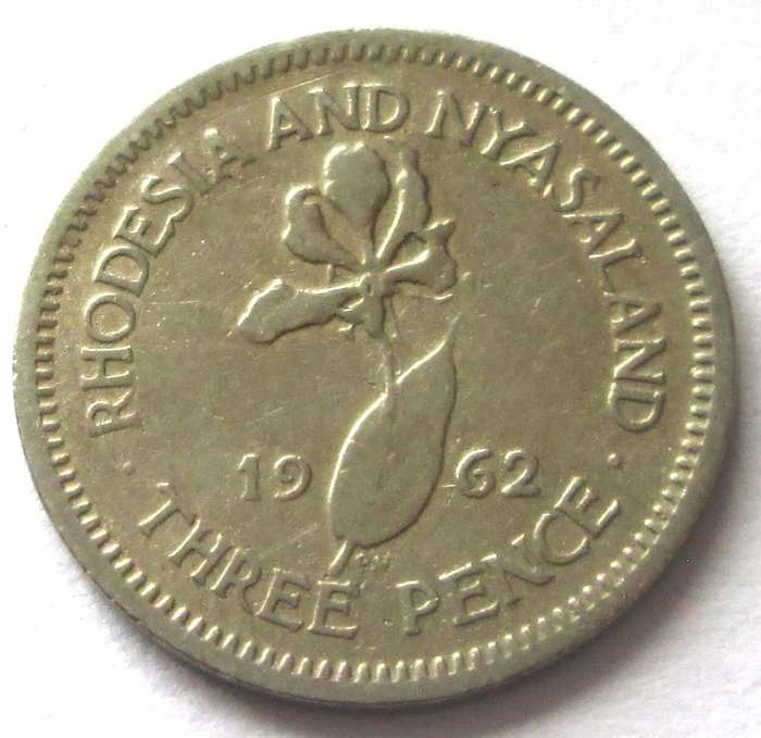 1961 Rhodesia and Nyasaland 3 Pence