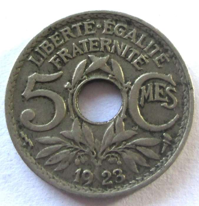 1923 France 5 Centimes