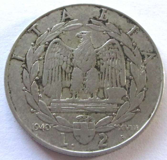1940 Italy 2 Lire