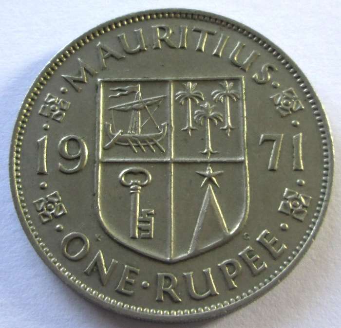 1971 Mauritius 1 Rupee