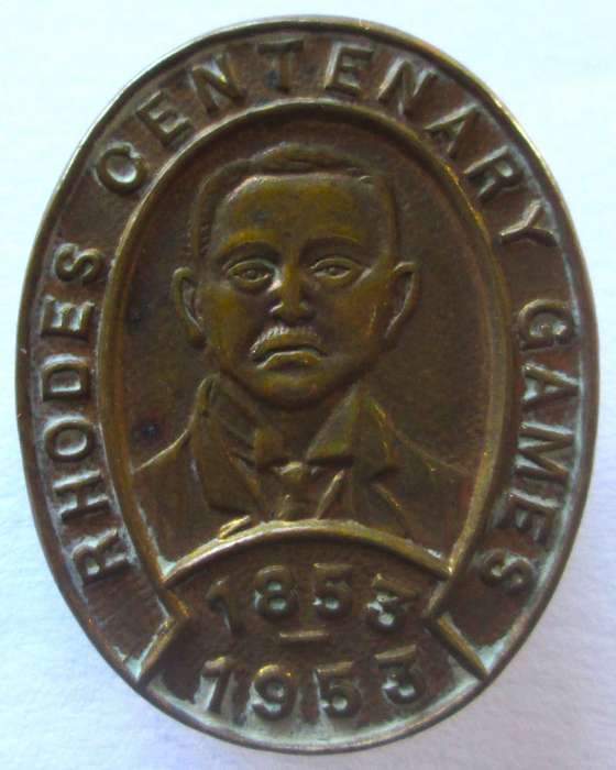1953 Rhodes Centenary Games Rhodesia Pin Badge