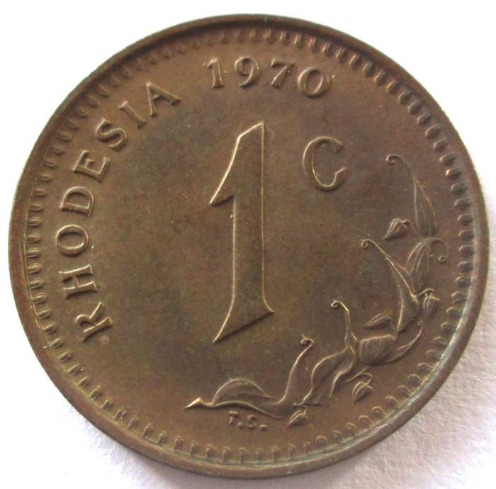 1970 Rhodesia 1 Cent