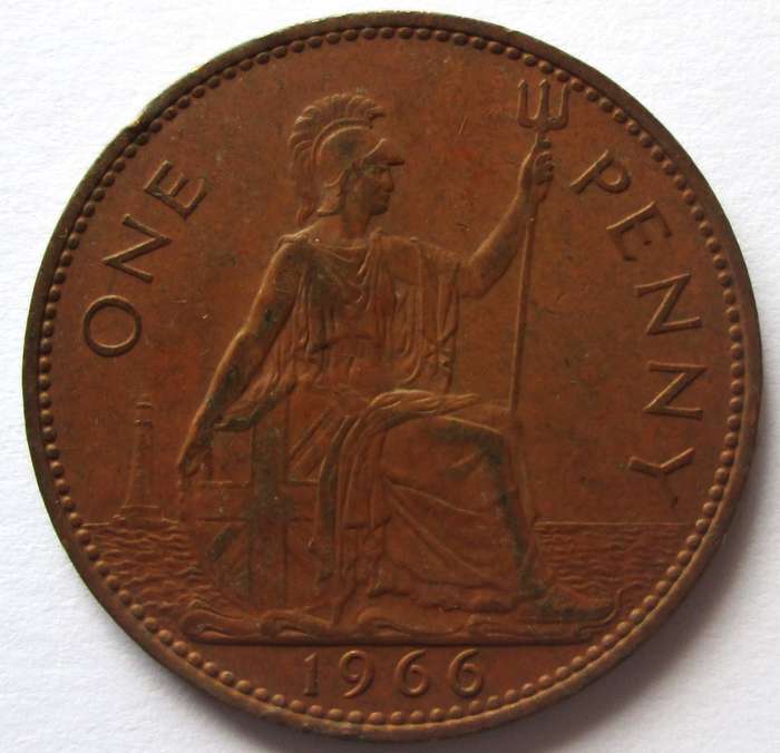1966 Great Britain 1 Penny