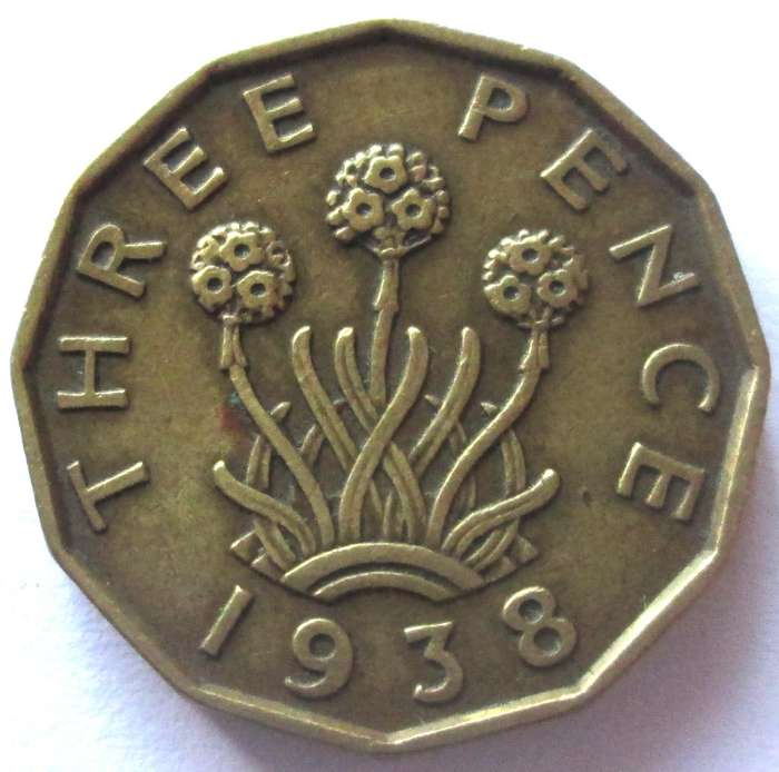 1938 Great Britain 3 Pence