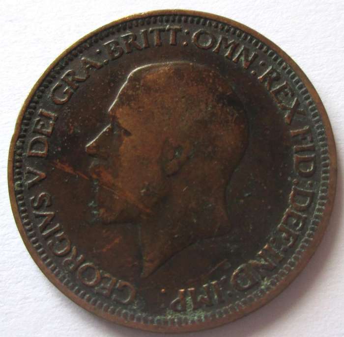 1929 Great Britain Half Penny