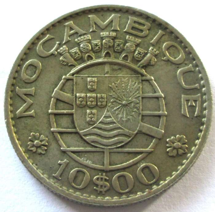 1974 Mozambique 10 Escudos