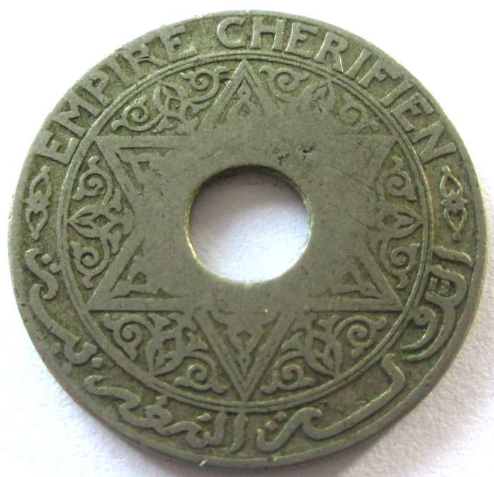 1921 - 1924 Morocco 25 Centimes