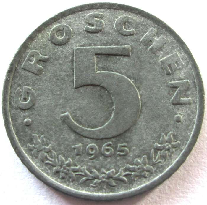 1965 Austria 5 Groschen