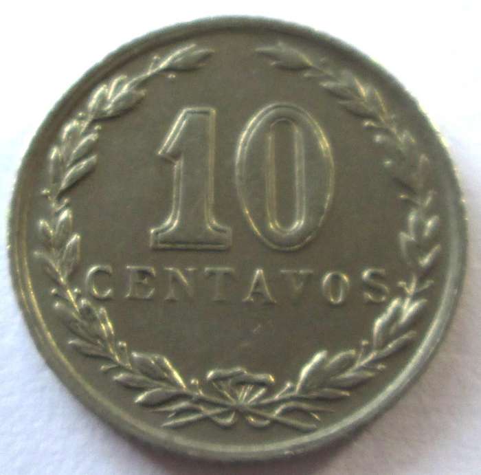 1933 Argentina 10 Centavos