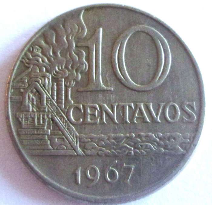 1967 Brazil 10 Centavos