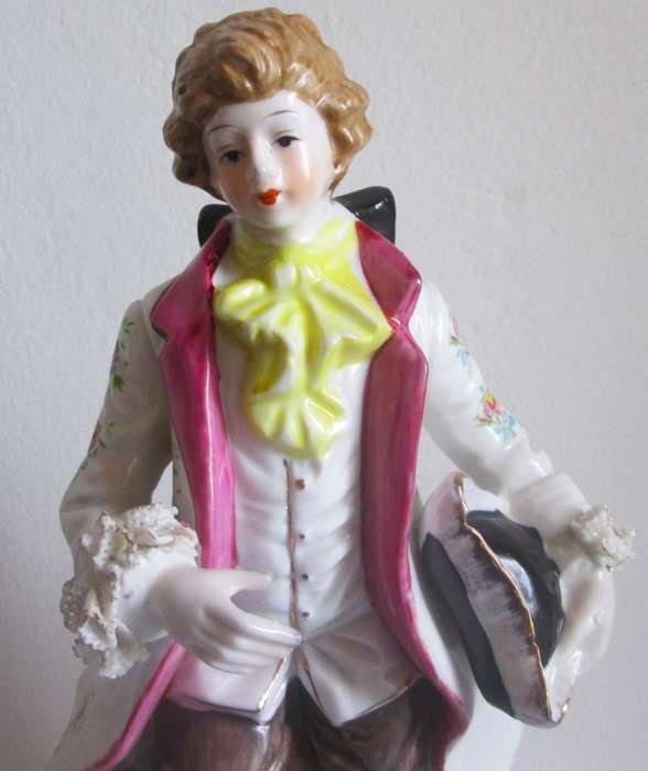 1960 Porcelain Bisque Colonial Gentleman Figurine