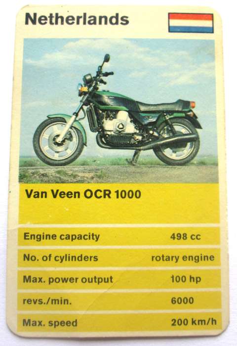 1970 Netherlands Van Veen OCR 1000 Motorcycle Trading Card