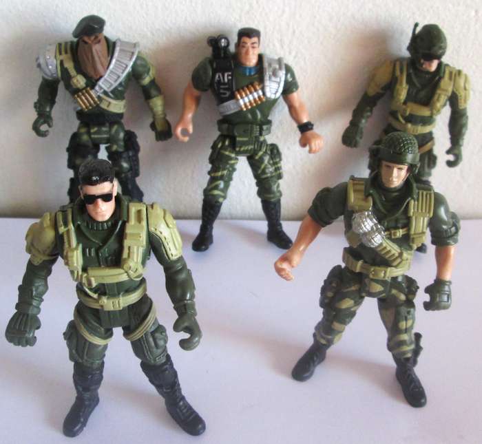 Chap Mei Army Military Action Figures Men HK Designs Lot Of 5